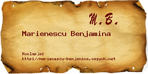 Marienescu Benjamina névjegykártya
